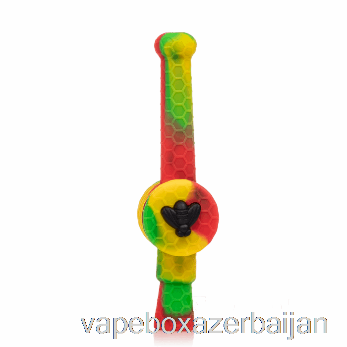 Vape Baku Stratus Reclaimer Honey Dipper Silicone Dab Straw Rasta (Green / Red / Yellow)